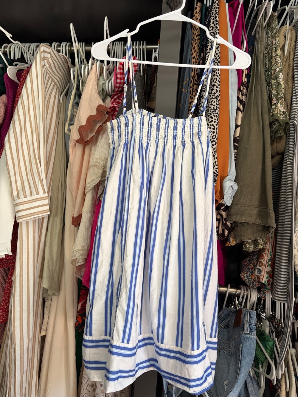 Blue & White Striped Sundress